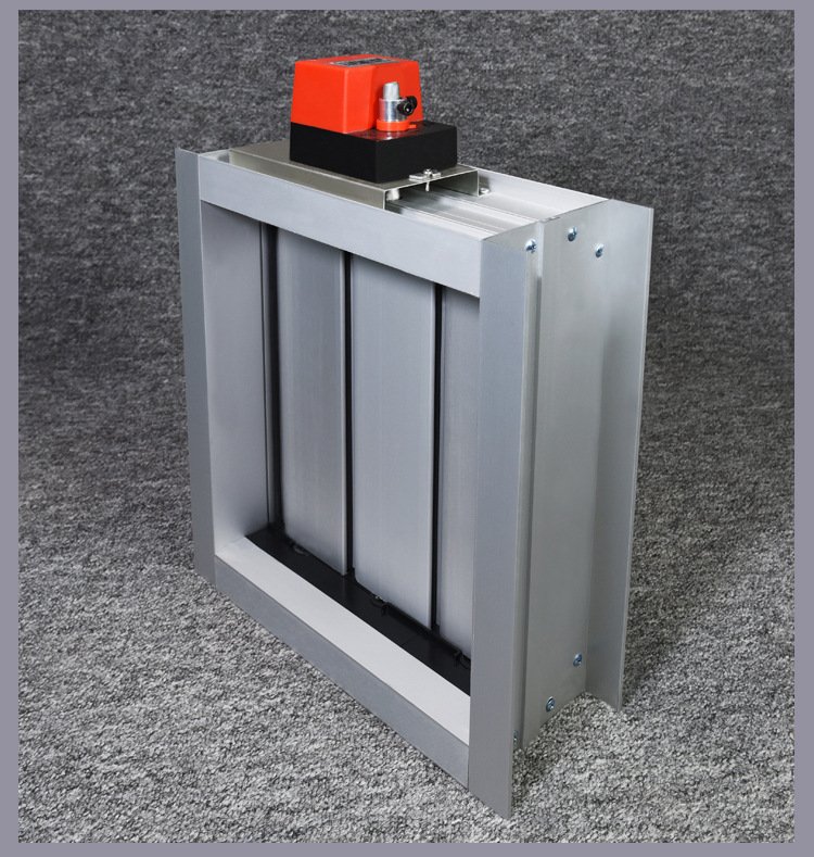 鋁合金電動密閉閥 開關型 信號反饋 方形風量調節閥 通風管道閥門 -